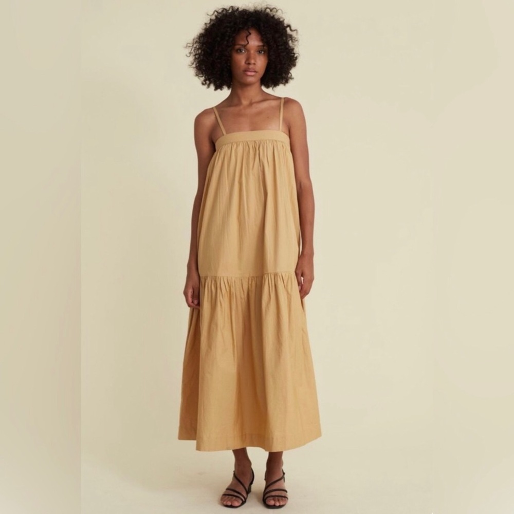 NWT For Days Poplin Dress Size Small Khaki Maxi